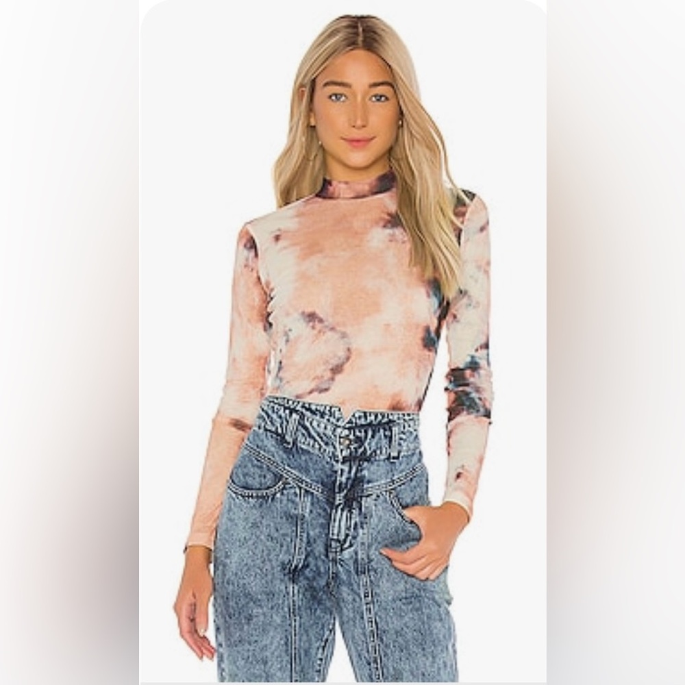 Bardot Mesh Tie Dye Blouse in Multi Dye